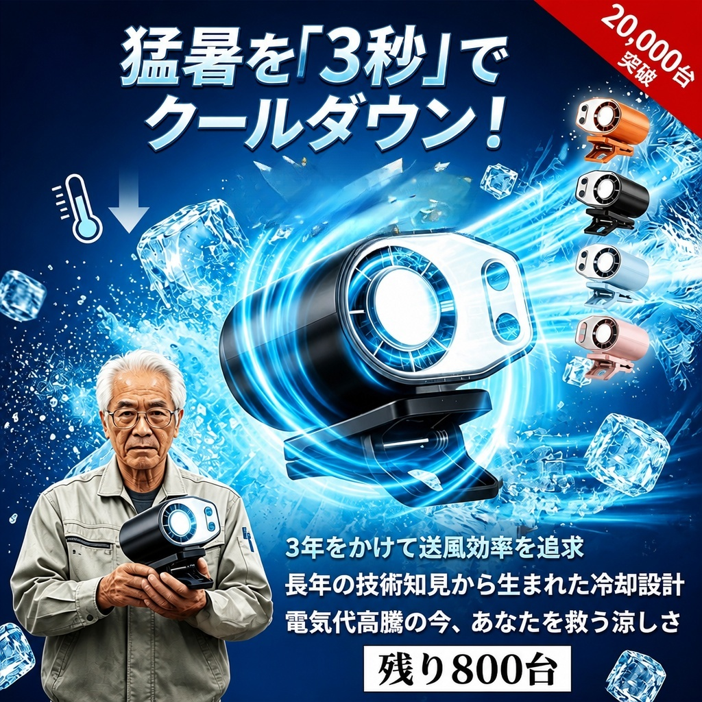 【体感マイナス超ひんやり】半導体冷却クリップファン