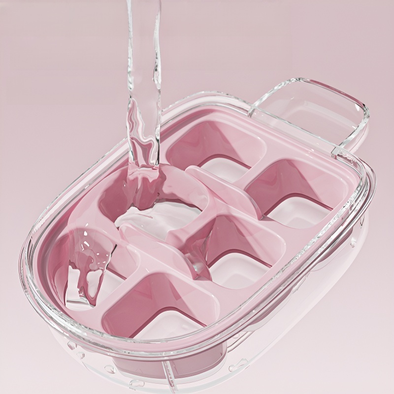 Manual Press Food Grade Ice Tray with Lid