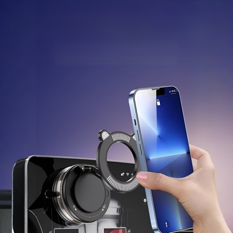 Cross-border new vacuum suction cup car magnetic bracket car navigation dedicated car supplies black