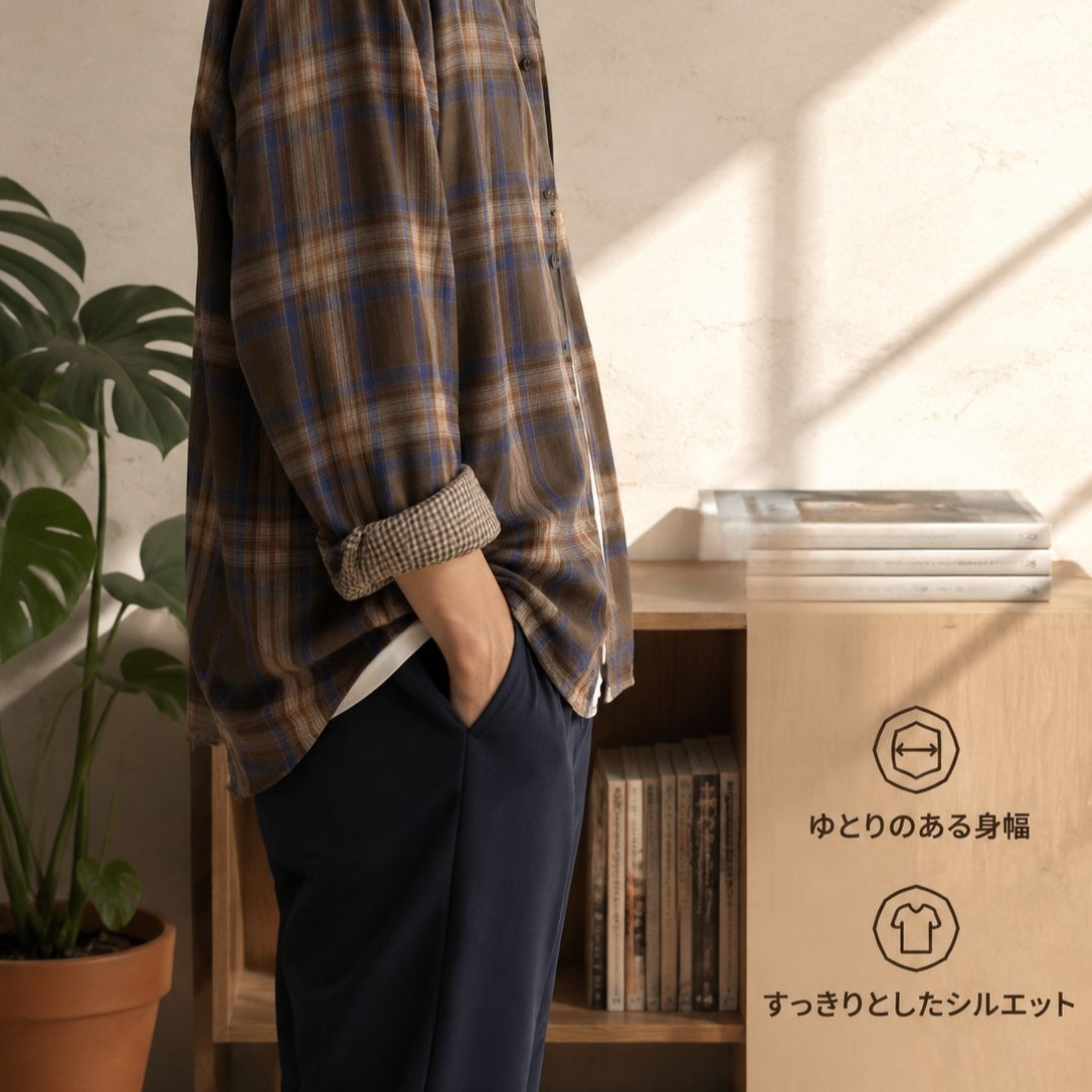 レトロで合わせやすいカジュアルシャツ