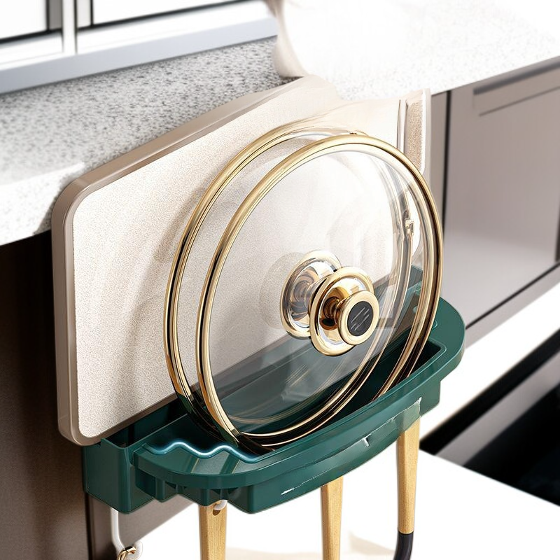 Multifunkční nástěnný držák na pokličky do kuchyně