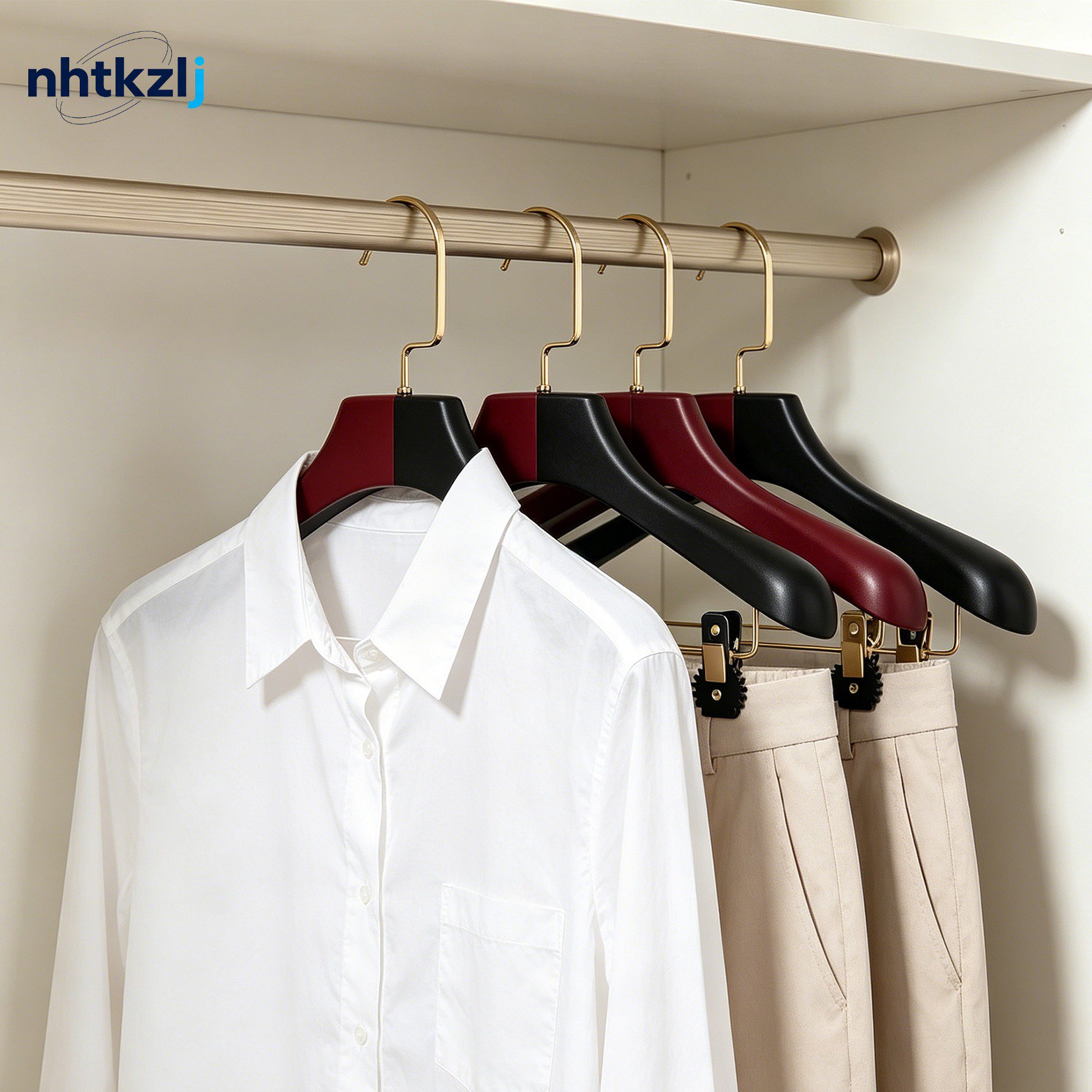 Kleiderbügel aus Massivholz (20 Stück)