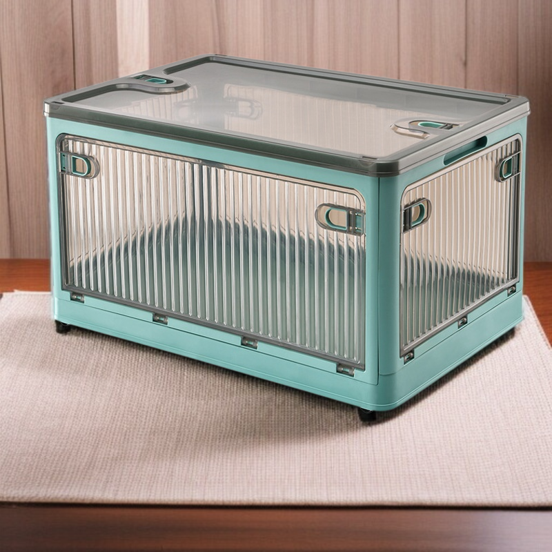 투명 접이식 수납함 차량용 아웃도어 의류 정리함 캠핑 수납  플라스틱 수납 장난감 정리함