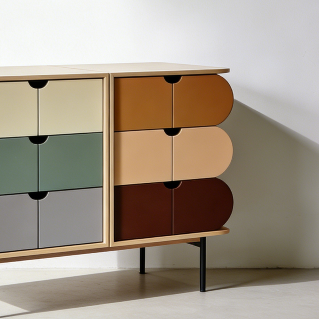 Modern bedside cabinet for bedroom storage
