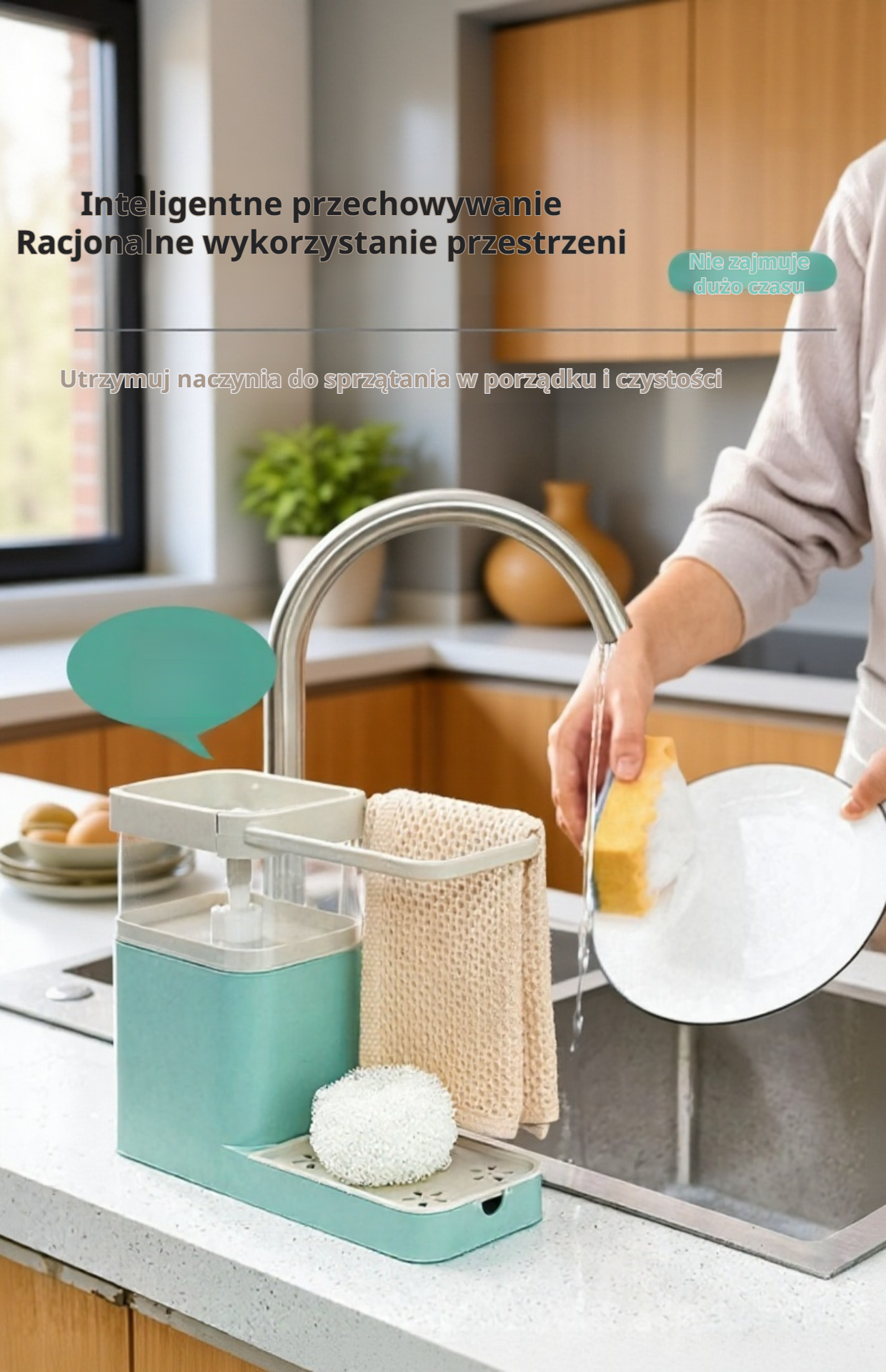 Wielofunkcyjny organizer na płyny zamontowany na półce