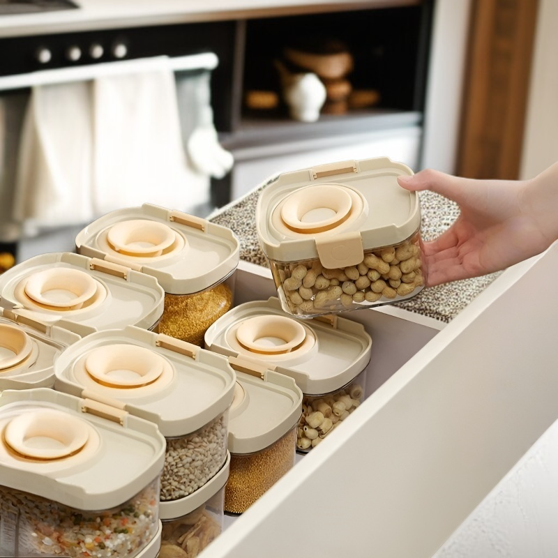 주방보관탱크 식품급 밀폐탱크 덧대어 수납함 신축오곡잡곡통 플레어 실리콘 향신료보관통