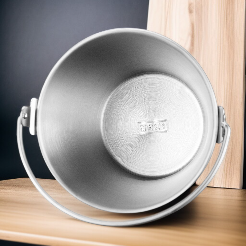 손잡이가 있는 스테인리스 스틸 아이스 버킷