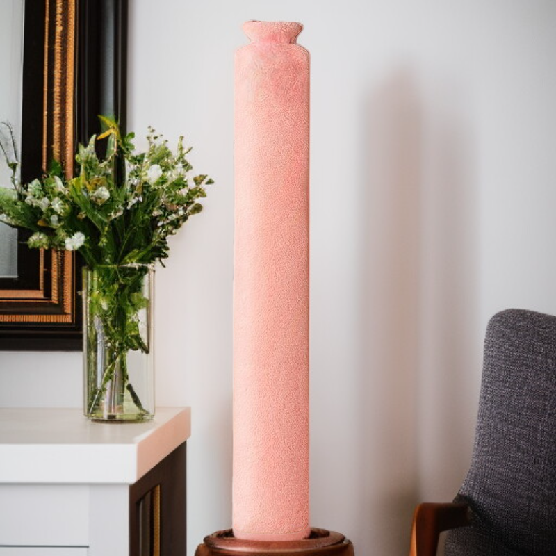 كيس ماء ساخن طويل من PVC، مضاد للانفجار، مع غطاء قطيفة لتدفئة اليدين والسرير