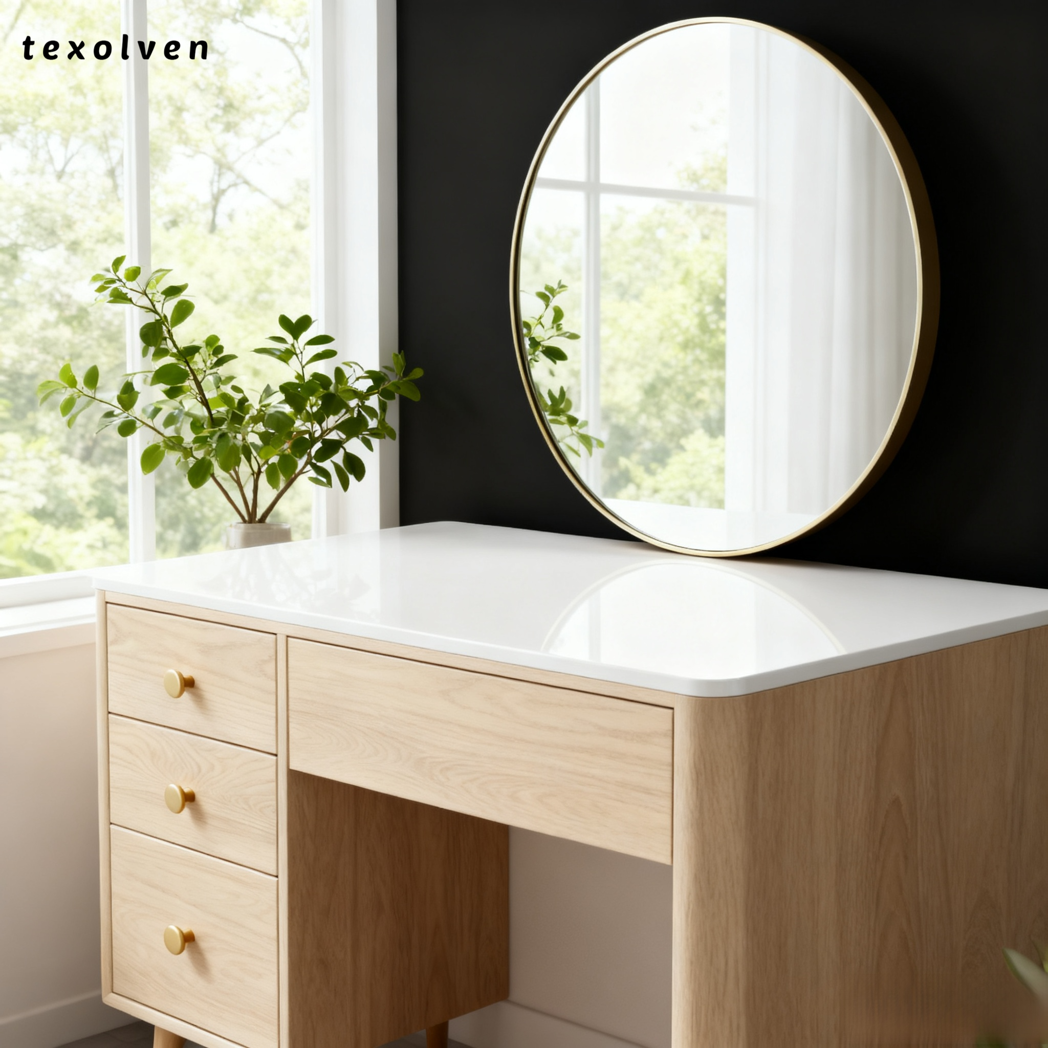 고급스러운 스마트 모던 심플 화장대 디테일