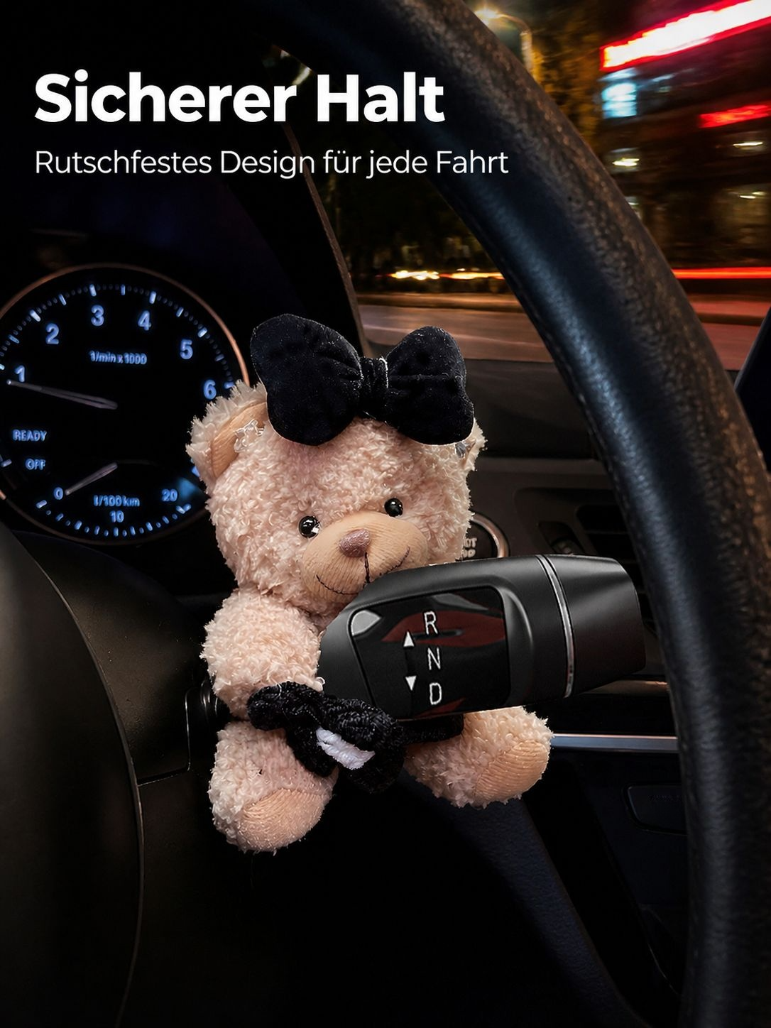 Niedliche Auto-Deko: Bären-Schalthebel und Lenkrad-Ornament