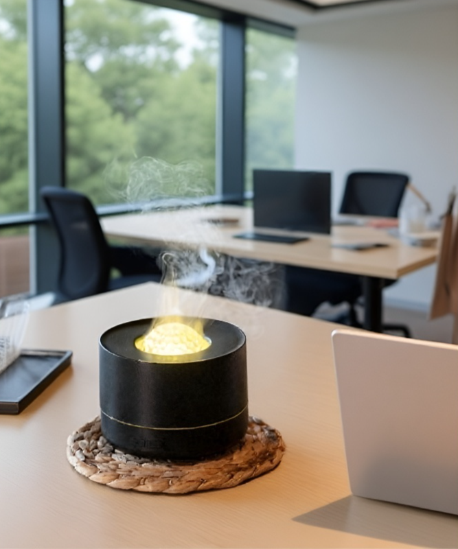 Gradient light humidifier improving air moisture in living room