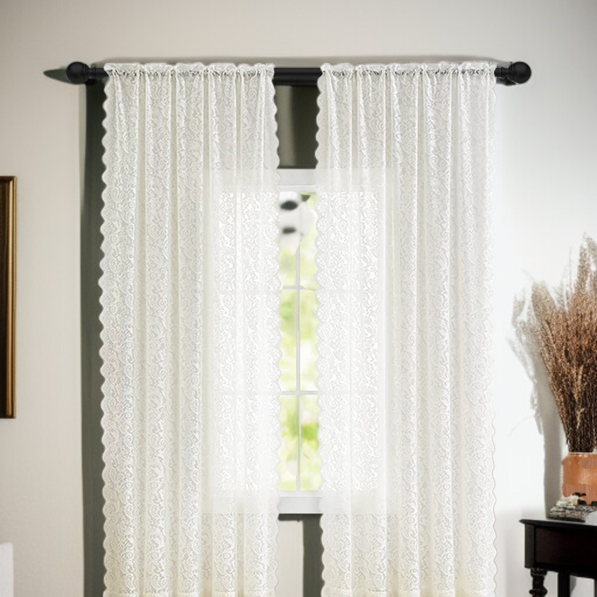 法式復古紗簾 紗窗 隔間紗簾