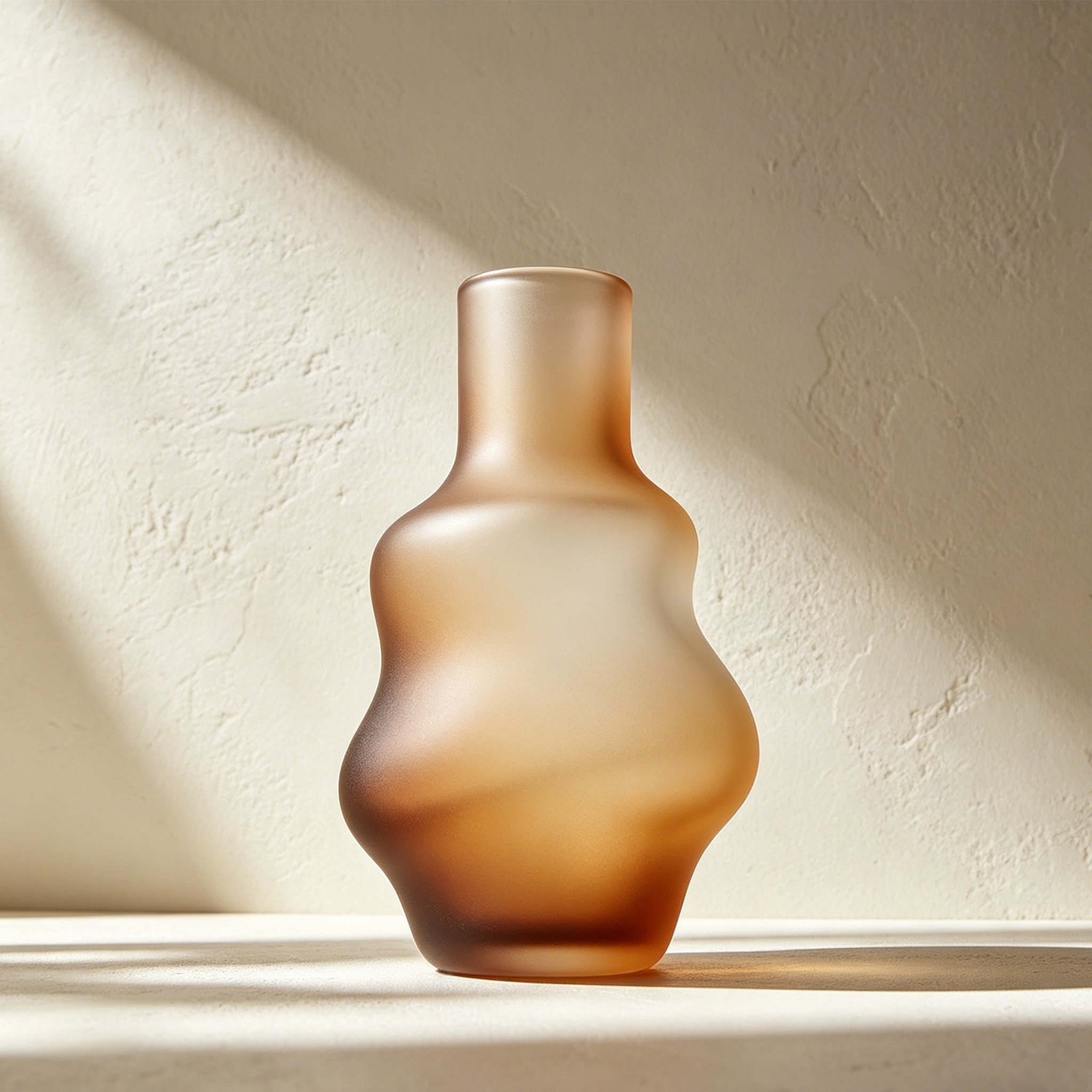 Minimalist clear glass vases with fresh flowers