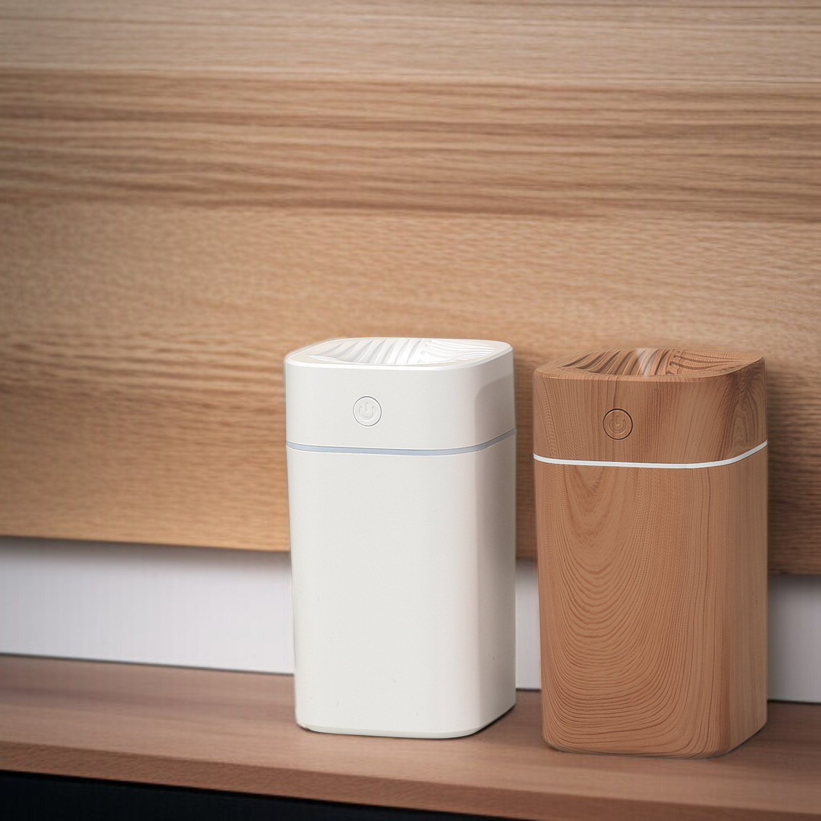 国境を越えてベストセラーの木目ミニ加湿器、USB充電式、ミスト出力が高い、家庭用デスクトップ/寝室用静音加湿器。