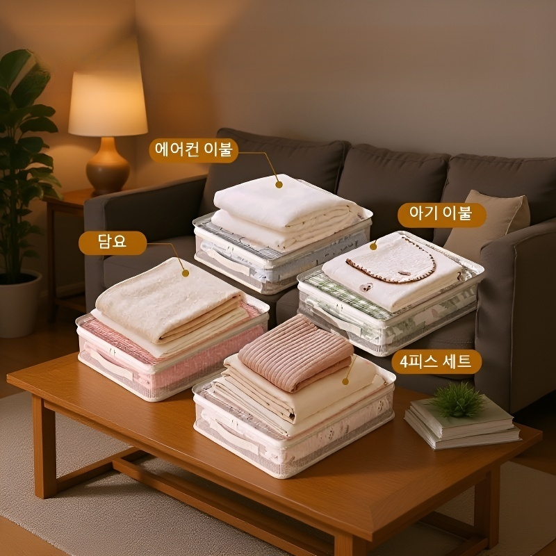 옷장 정리용 방습 방진 4종 세트