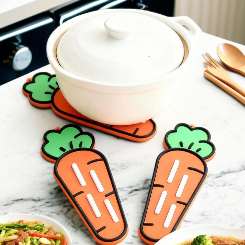 胡蘿蔔矽膠鍋蓋收納墊