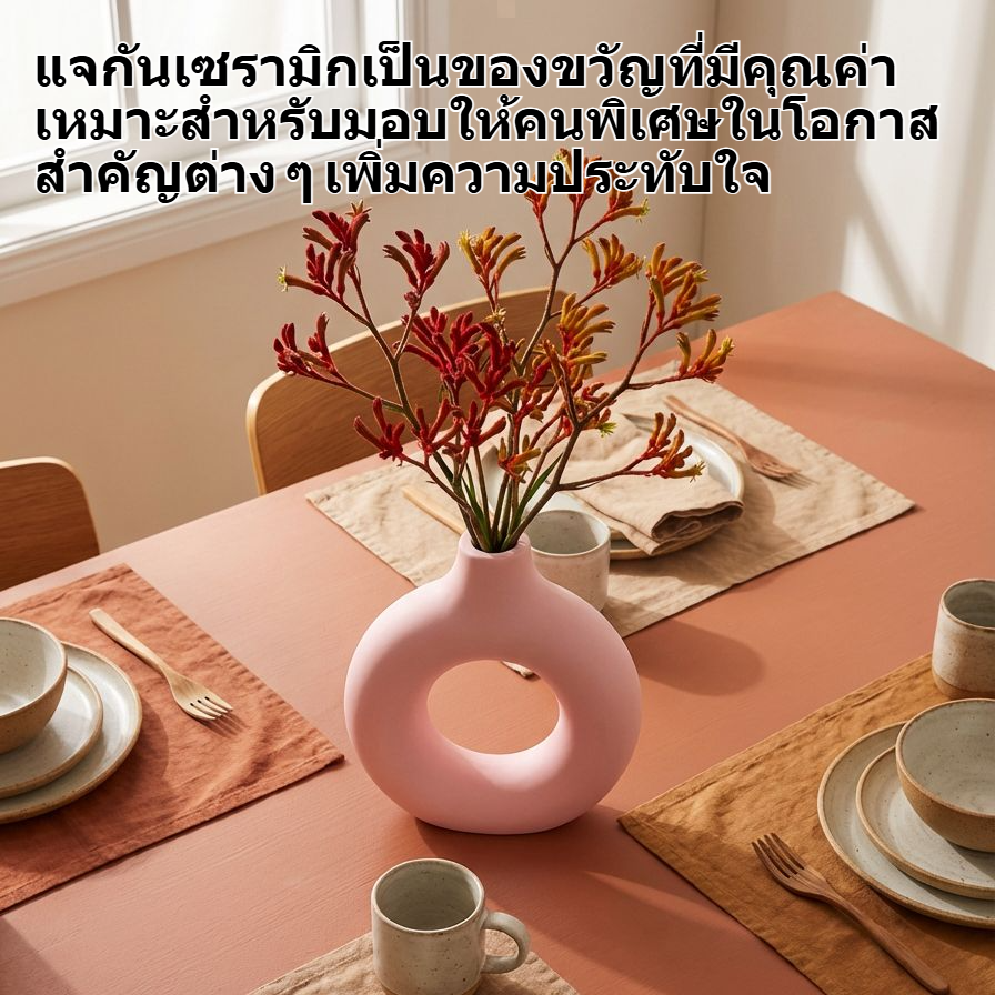 เครื่องประดับแจกันเซรามิกสวยงาม