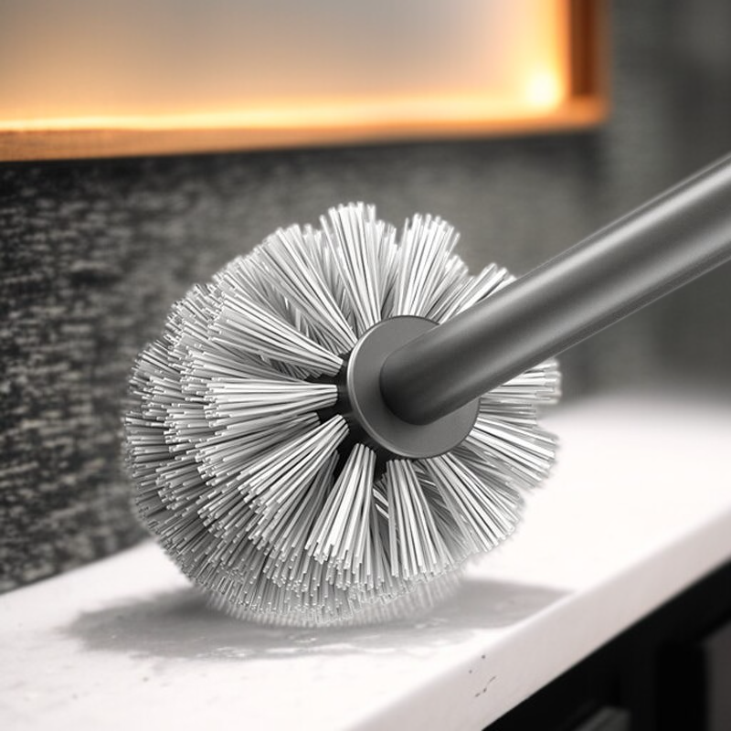Toilet brush on the wall household set free punch wall mounted bathroom rack toilet cleaning brush