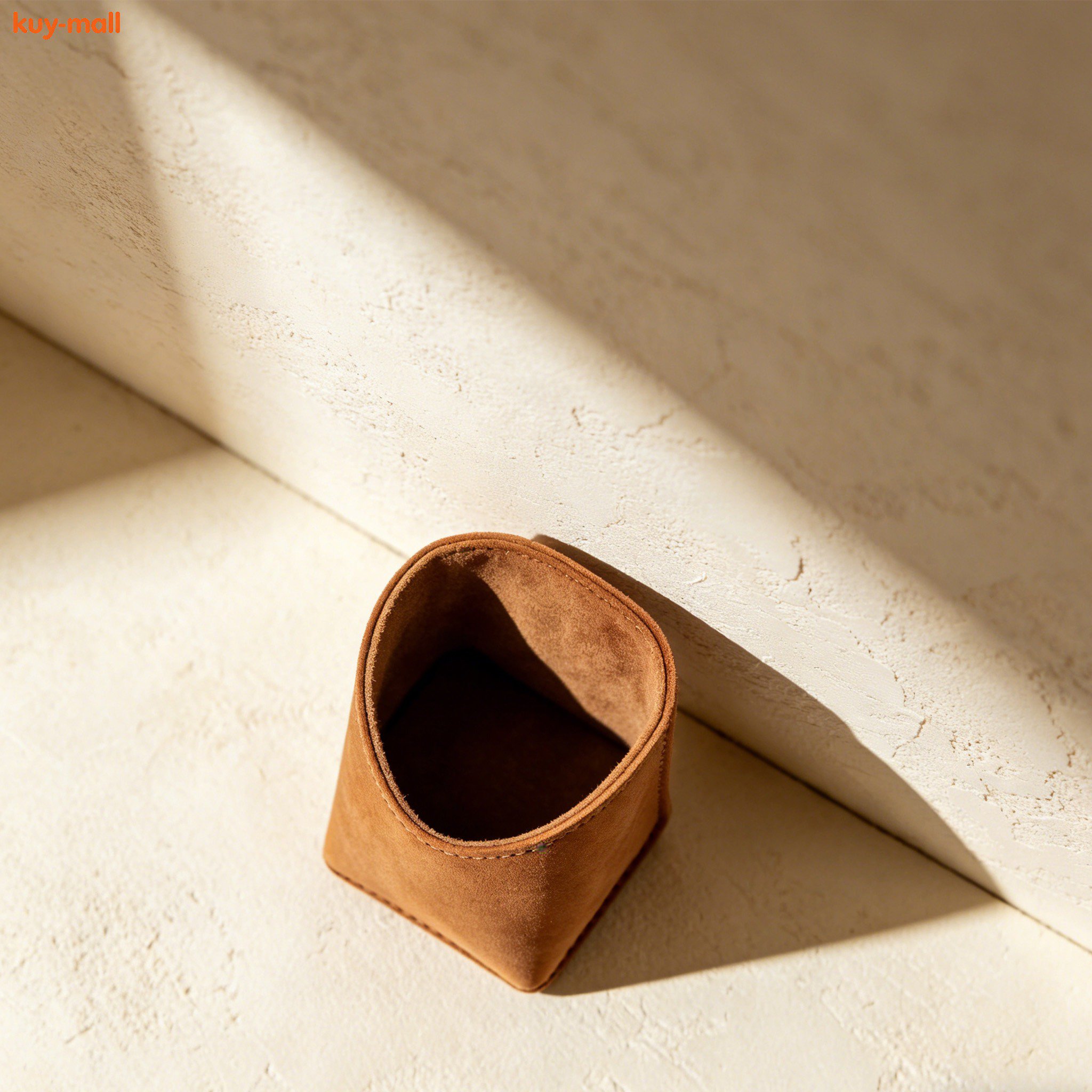 Bolsas de almacenamiento de piel de ante en color beige