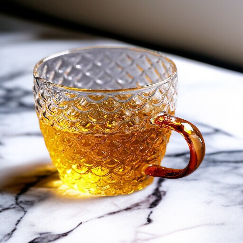 強化耐熱ハンマーガラス製カップ