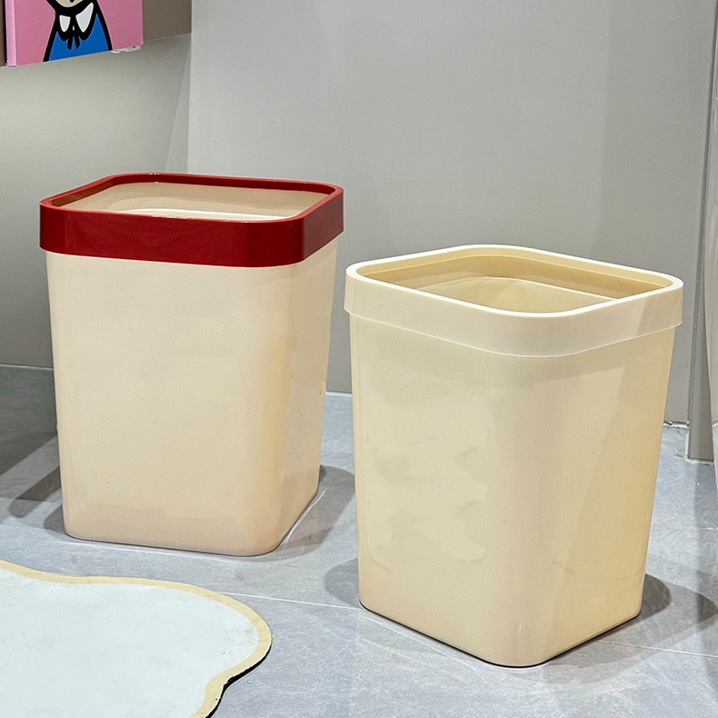 Mülleimer im Creme-Stil für Studentenwohnheime, leicht zu leeren und zu reinigen