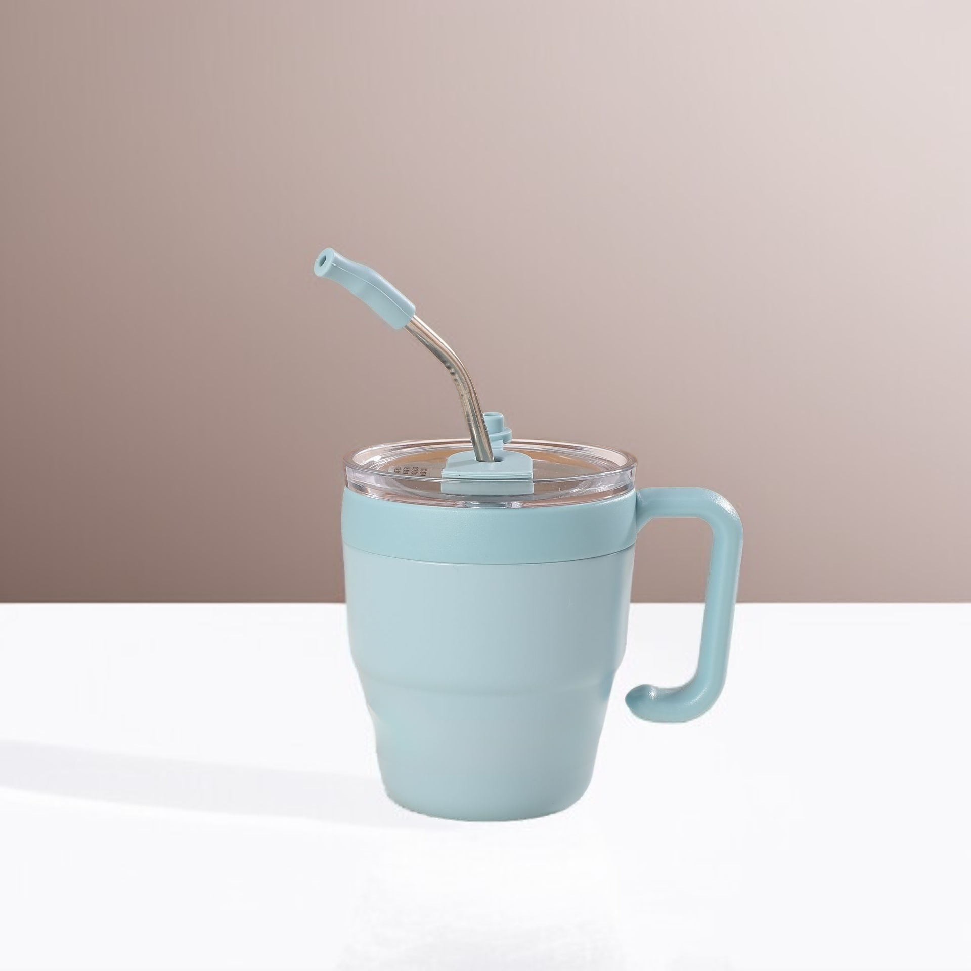 홈 핸들 오피스 물컵 빨대컵