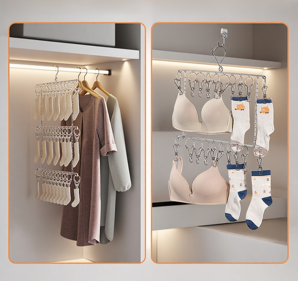 휴대 및 이동이 편리한 접이식 옷걸이