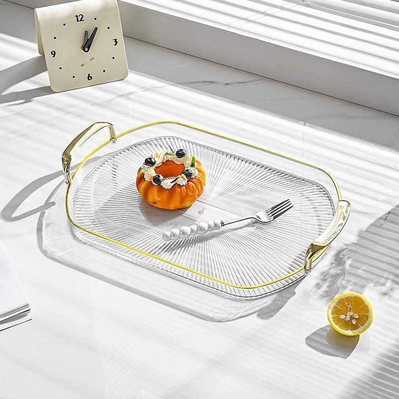 帶雙手柄圓形托盤