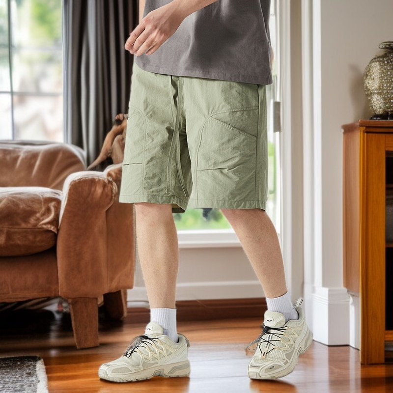 メンズ夏用薄手ゆったり五分丈防水ハーフパンツ
