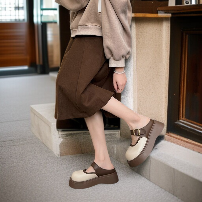 키 작은 복화 키높이 통굽 아웃도어 슬립온 버켄 뮬러 아웃도어 로퍼