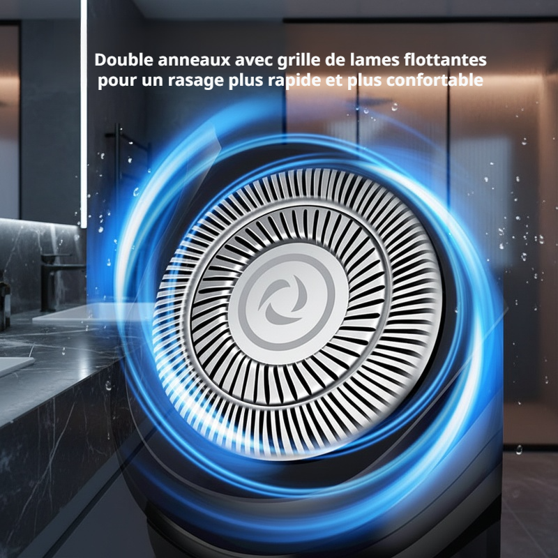 Rasoir électrique à tête flottante lavable pour tout le corps avec affichage numérique intelligent