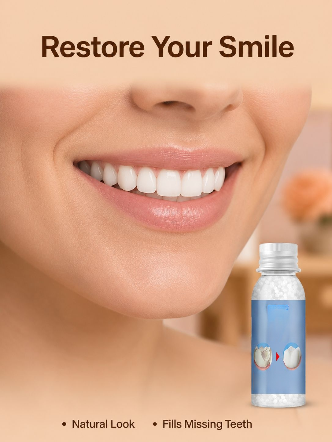 EELHOE Plastic Denture Repair Glue Temporary Tooth Filling Material