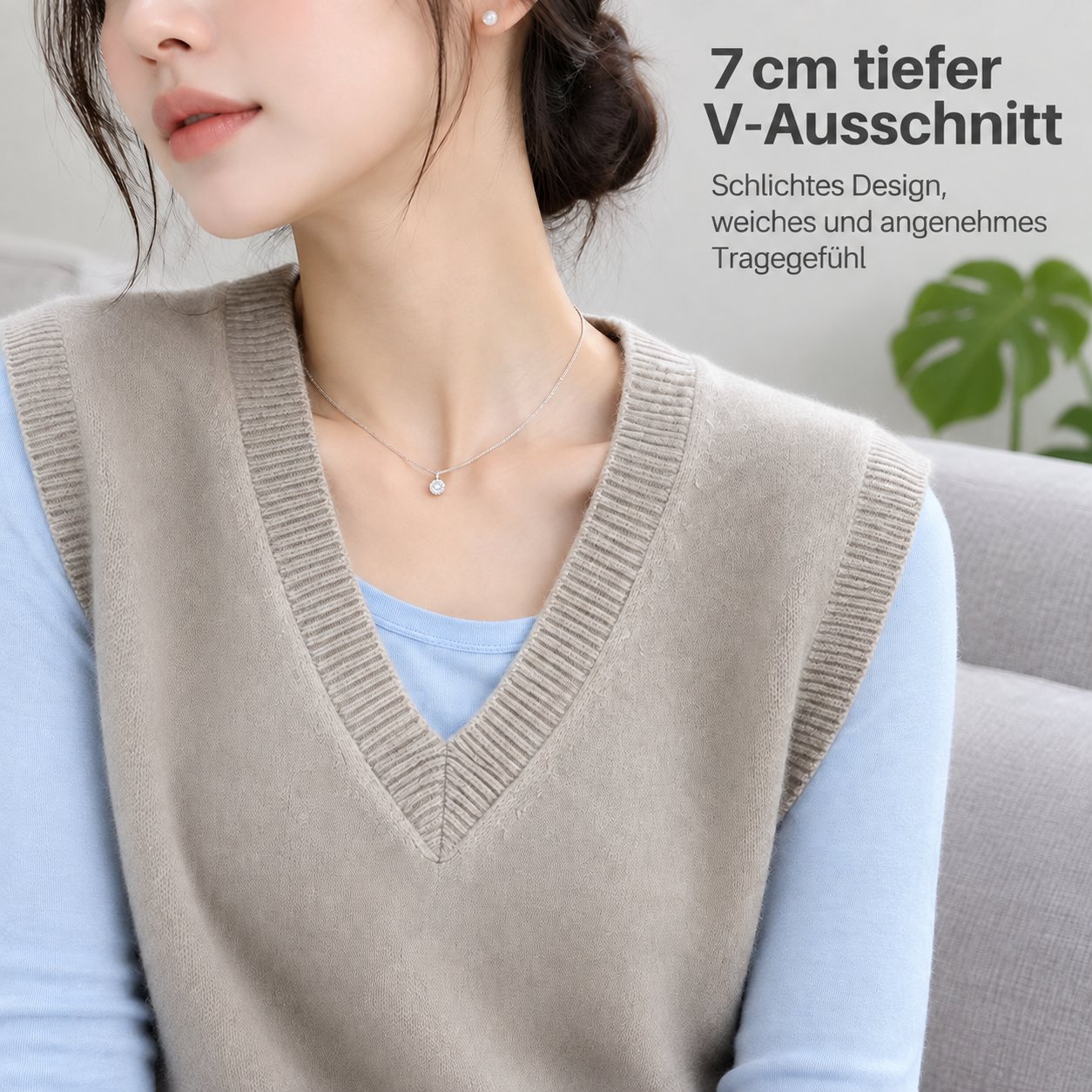 Damen Strickpullover Weste