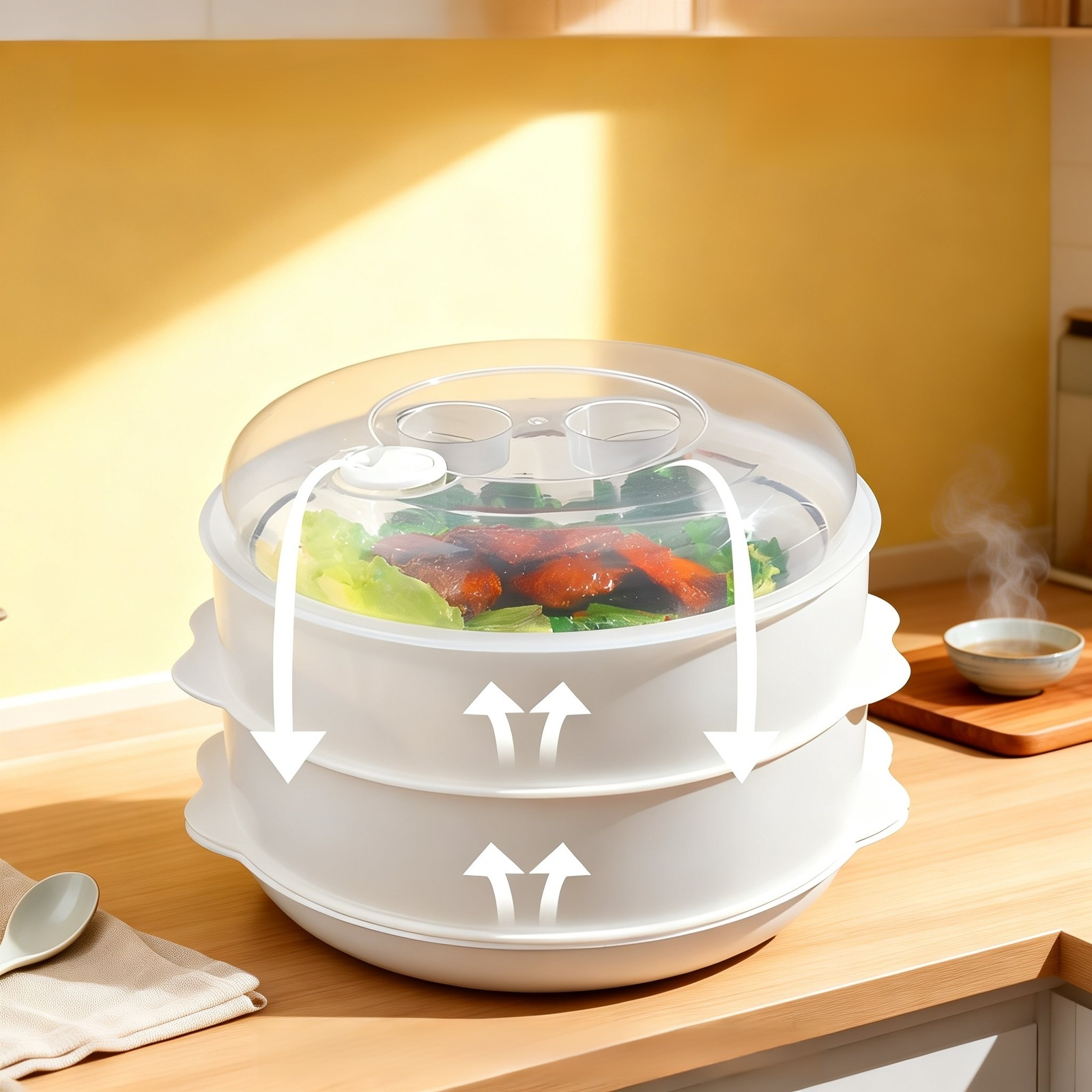 ชั้นวางไอน้ำร้อนหลายชั้น