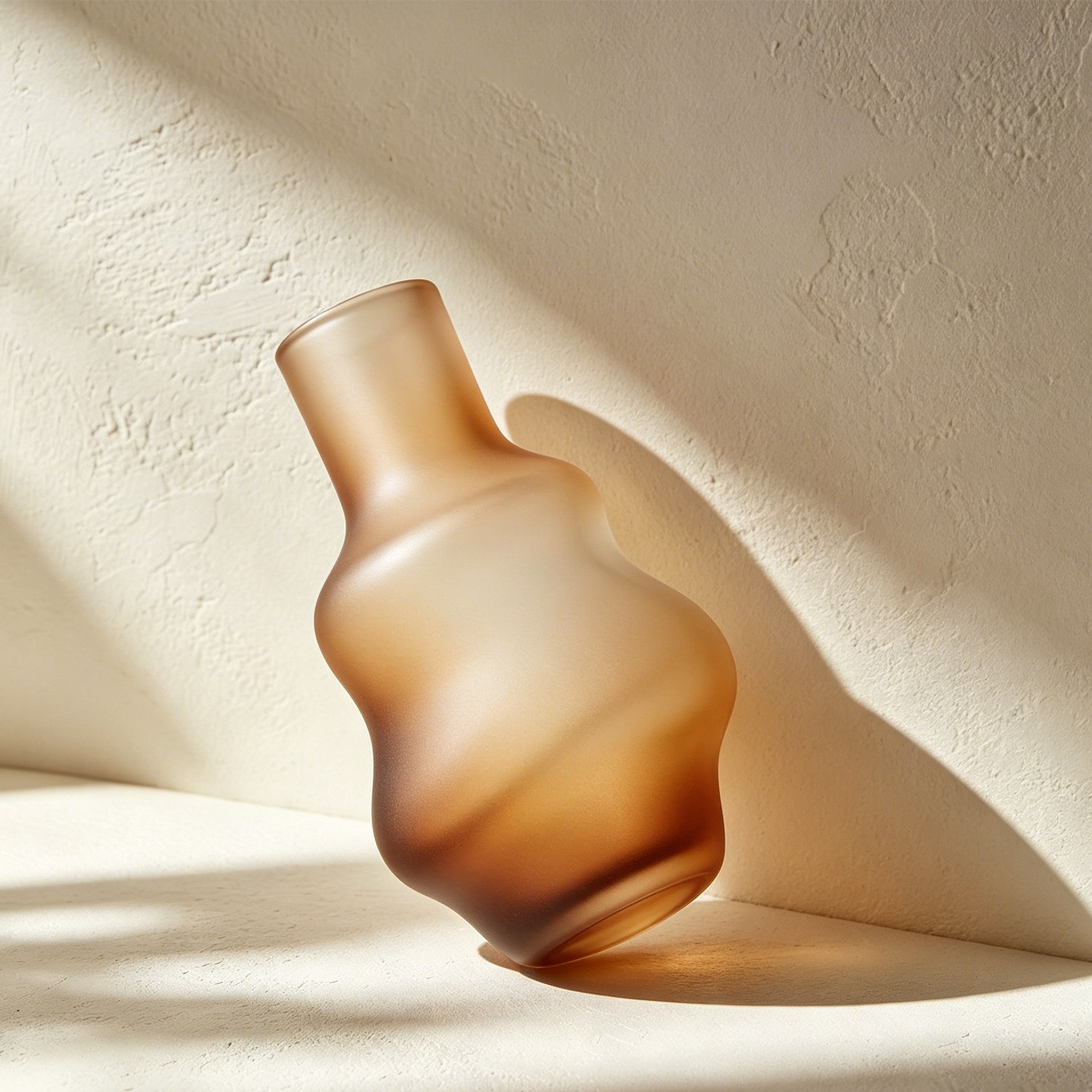 Set of 2 Clear Glass Vases
