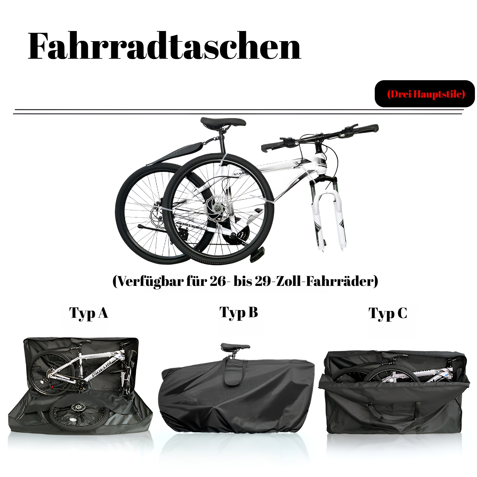 Wasserfeste Fahrrad-Transporttasche