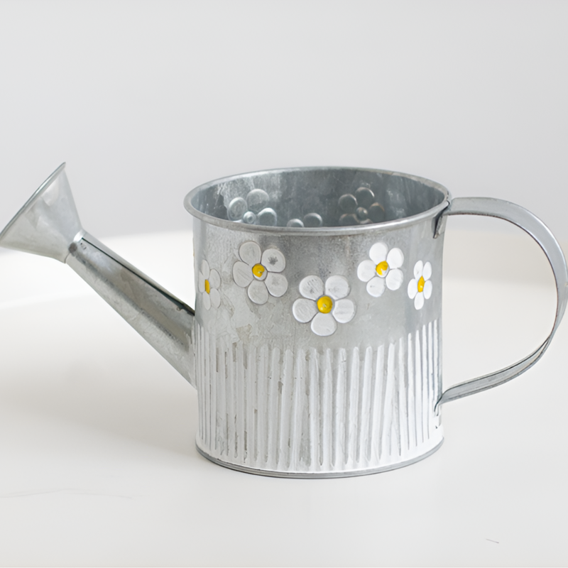 Vintage vintage wrought iron milk bucket