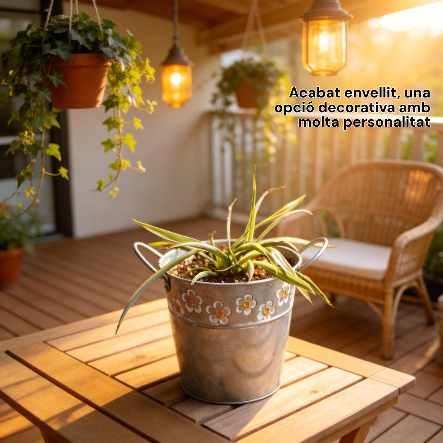 Test de jardí vintage de metall