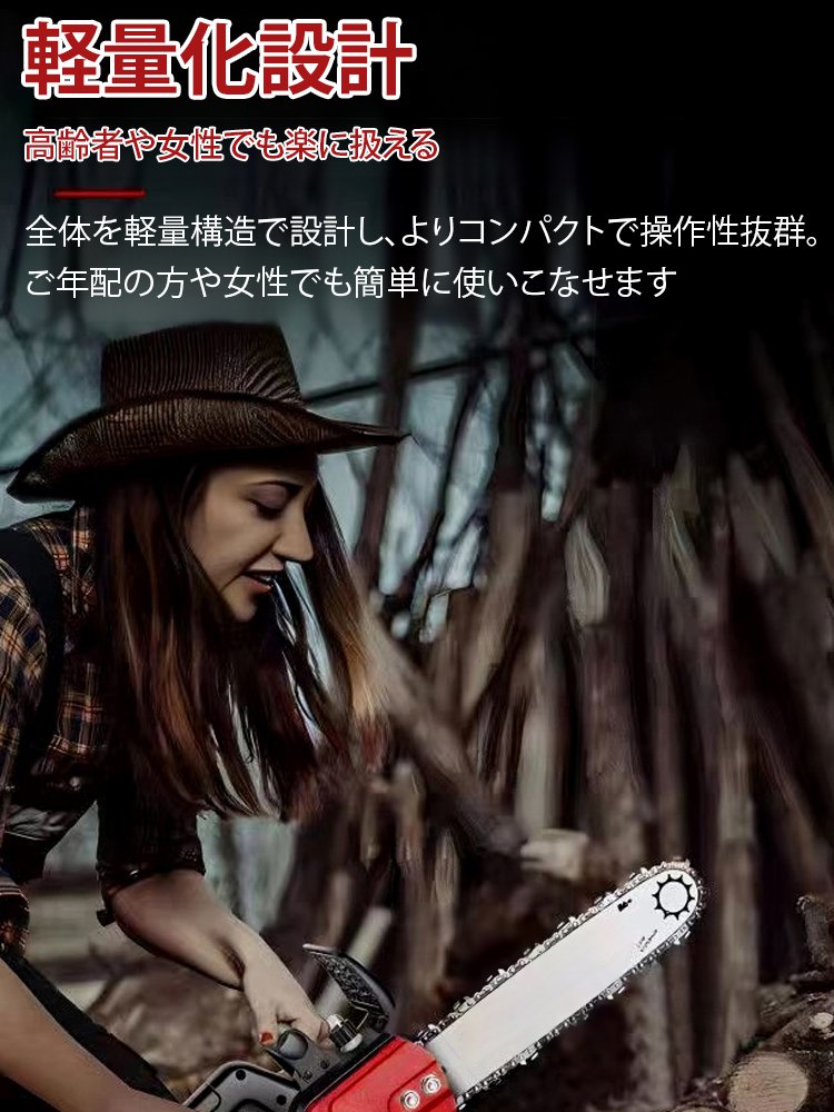 【ドイツの98%の伐採作業員が使用している】高出力 大工用チェーンソー✨30秒で80cmの原木を切断する