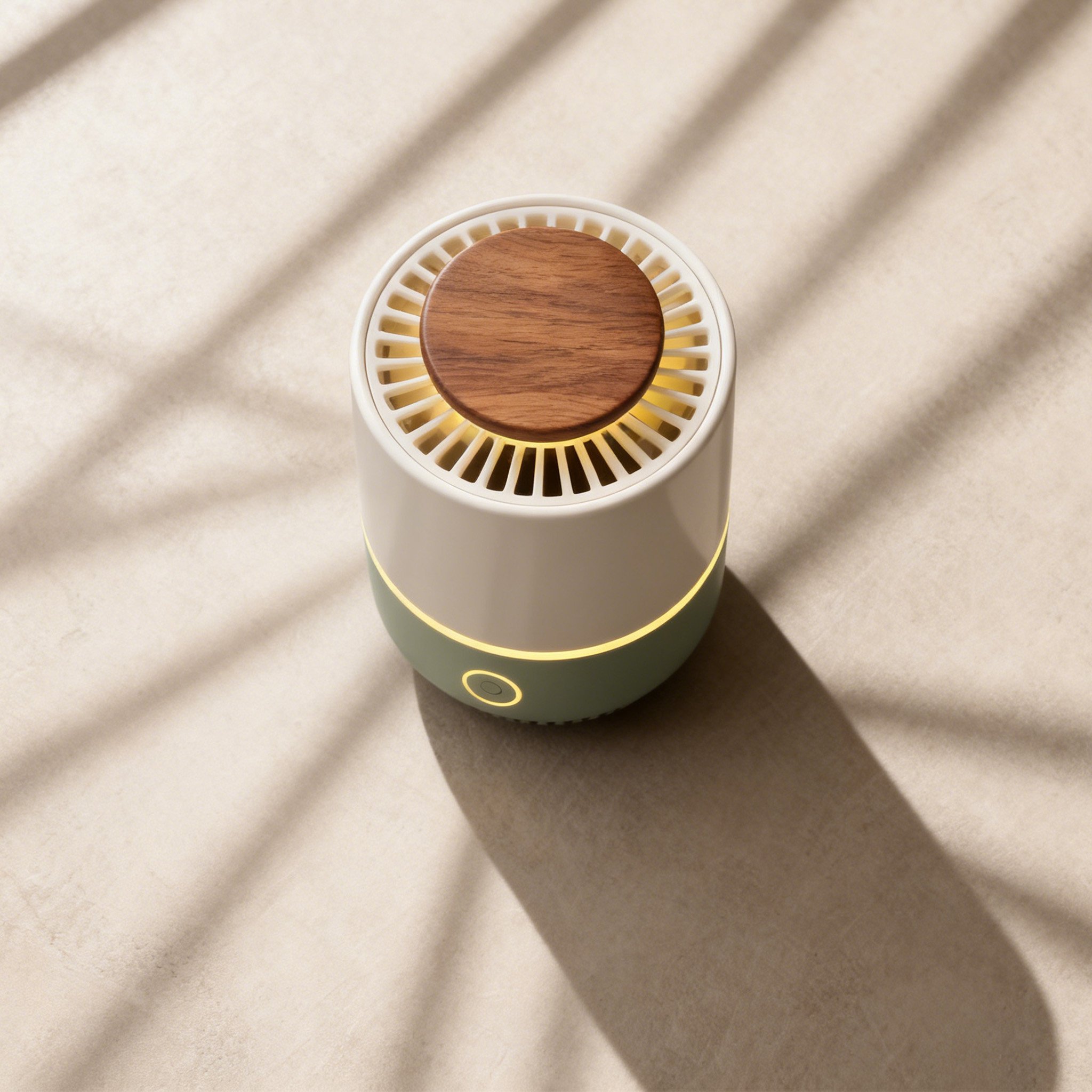 天然木トップ付き車用加湿器