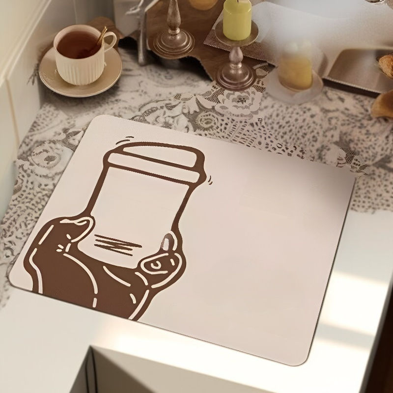 コーヒーマシン用水切りマット 吸水・滑り止めカップコースター