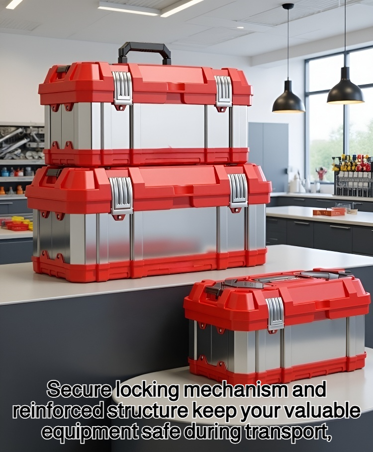 Stainless steel industrial vehicle-mounted large tool box on truck