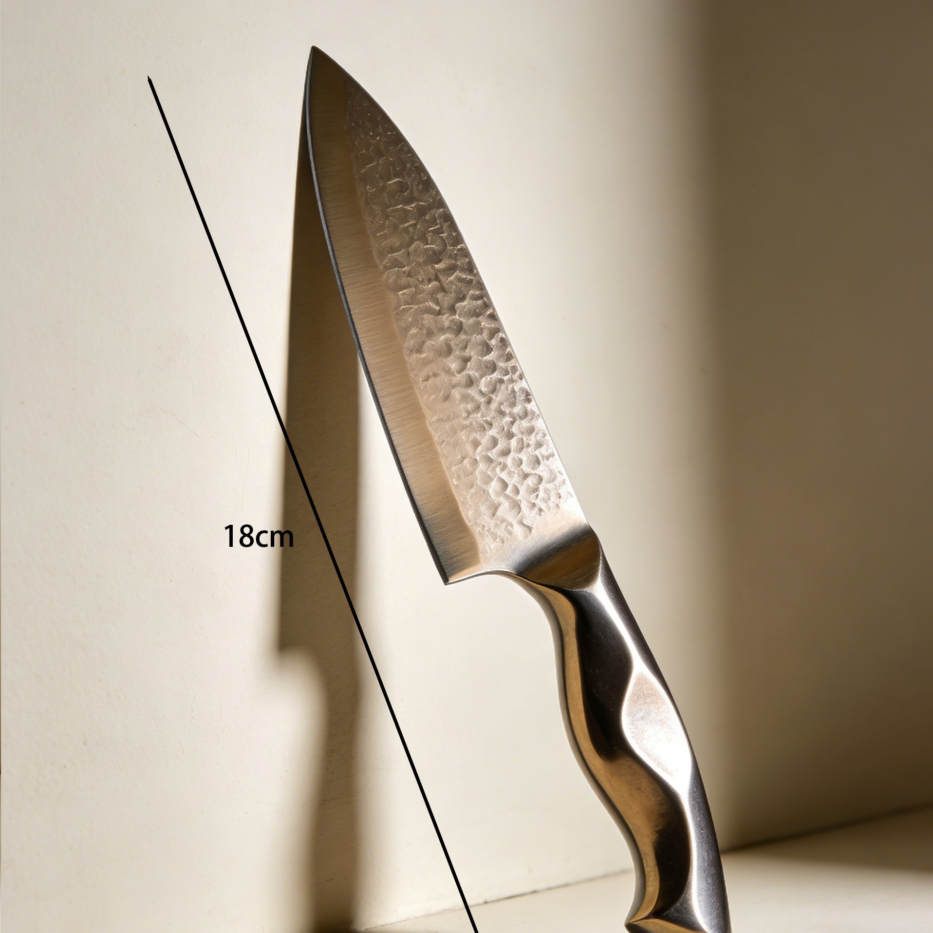 Ergonomic handle of one-piece forged chef knife