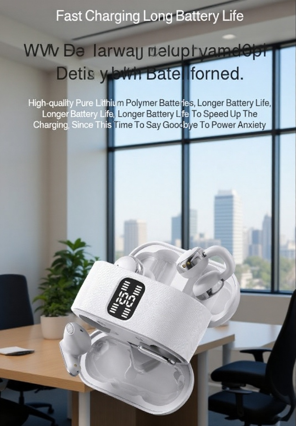 Wireless ear clip headphones for music and calls