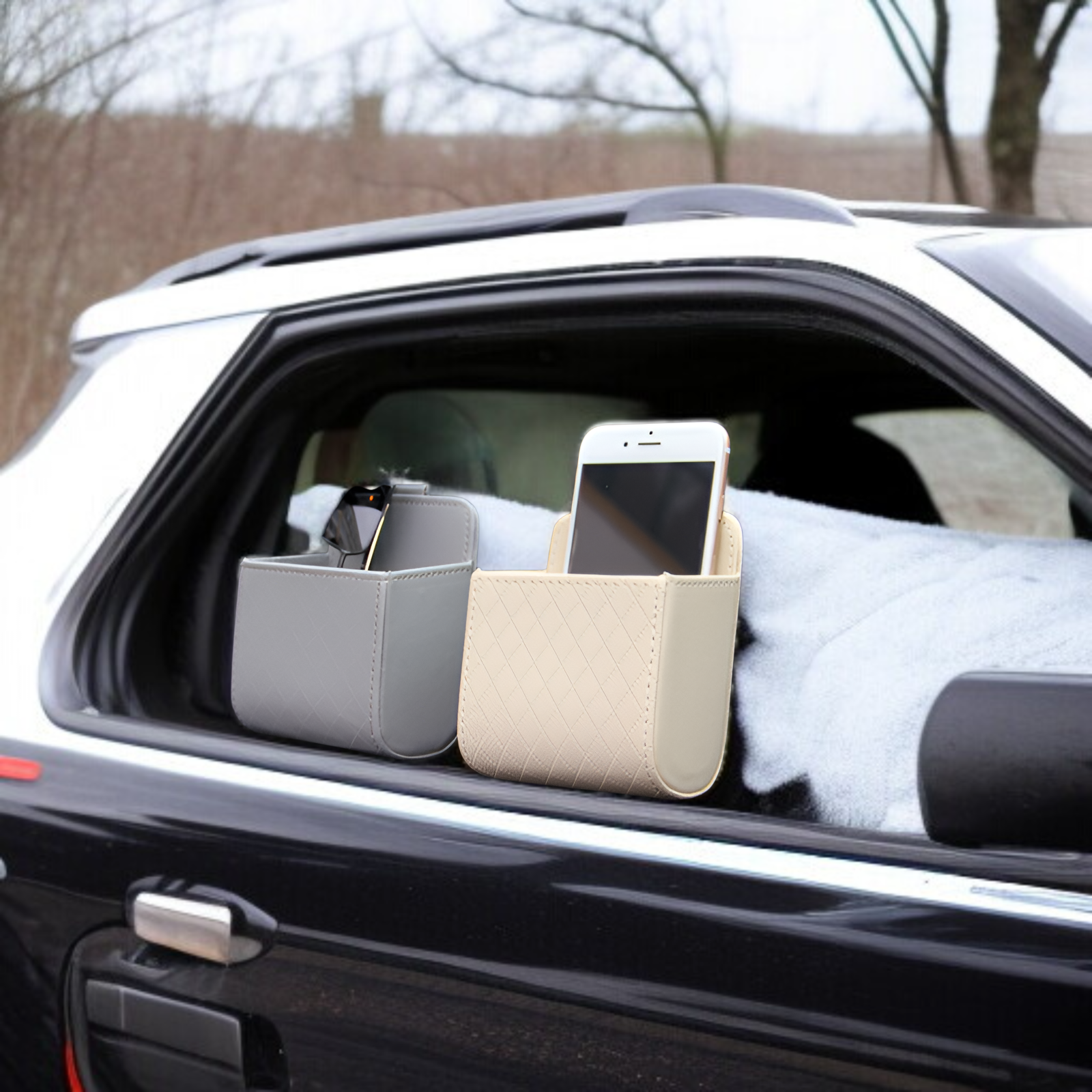 Durable automotive storage accessory for phones