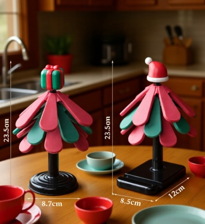 Podkładka pod talerz silikonowa choinka na Boże Narodzenie