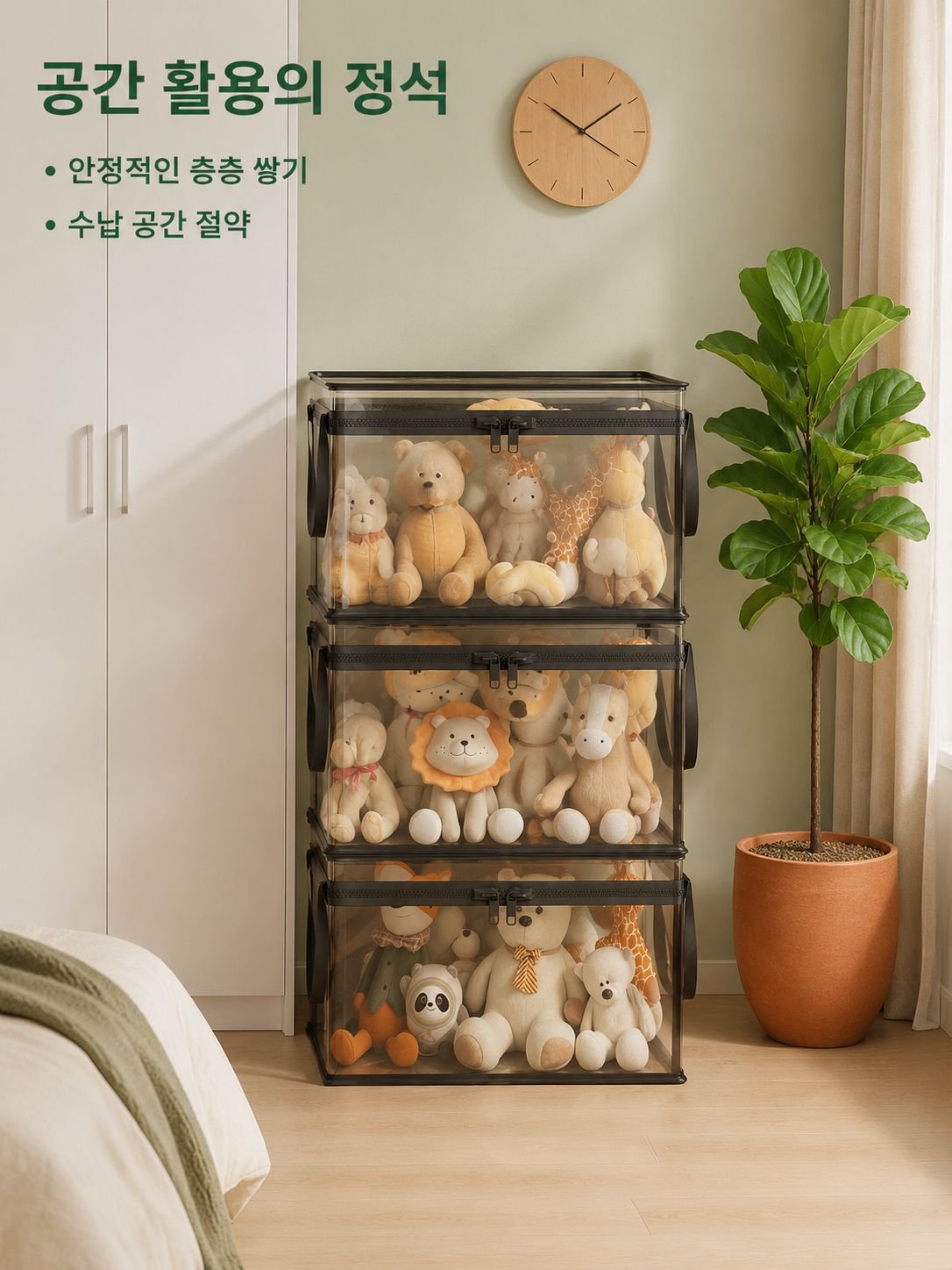 투명 장난감 수납박스 가정용 대용량