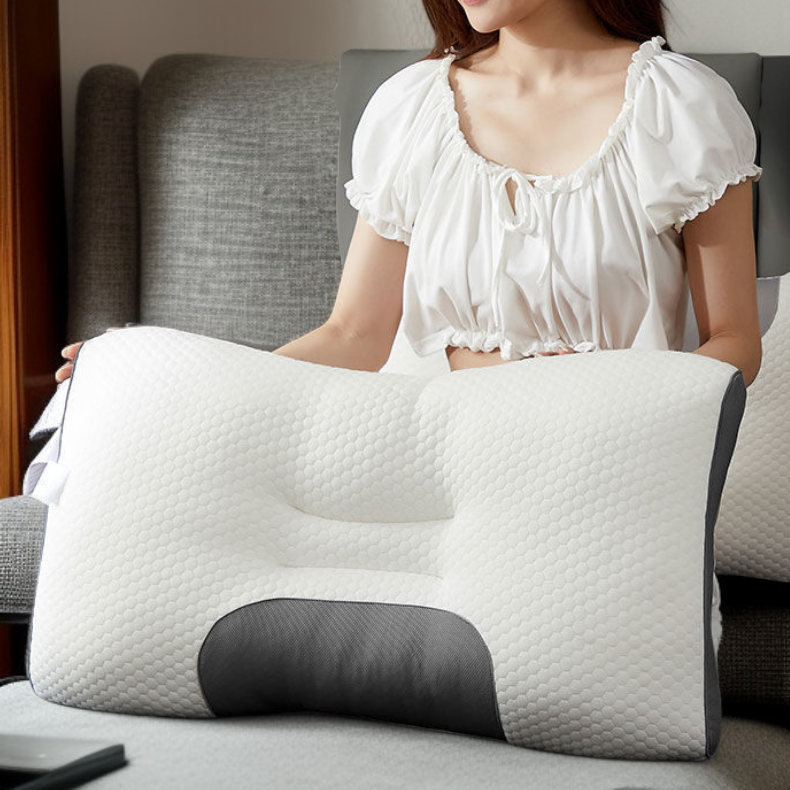 ホテル用快眠枕 首保護 ダニ対策 マッサージ機能 豆繊維枕