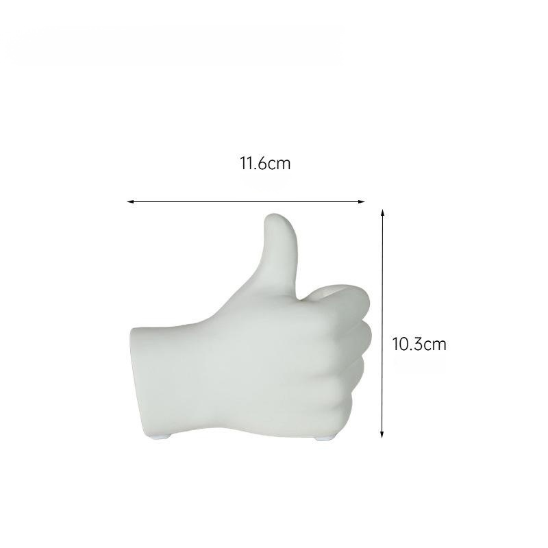 Keramik-Dekoration in Handform