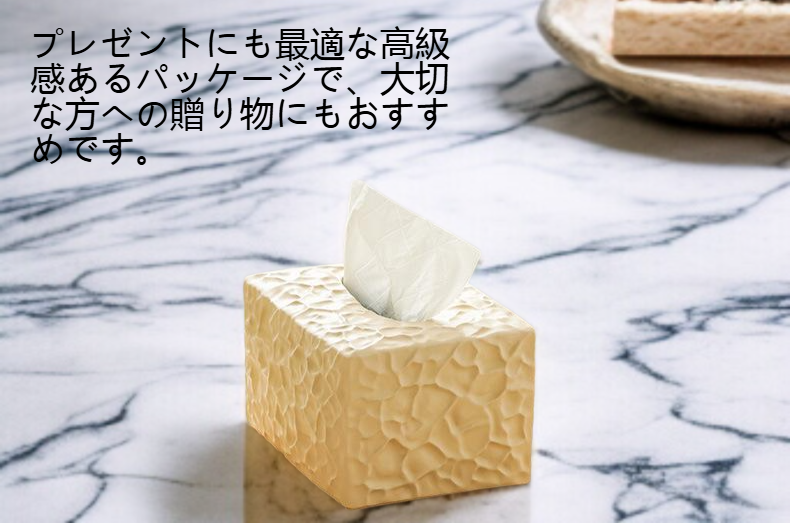 モダンデザインの高級ティッシュボックス詳細